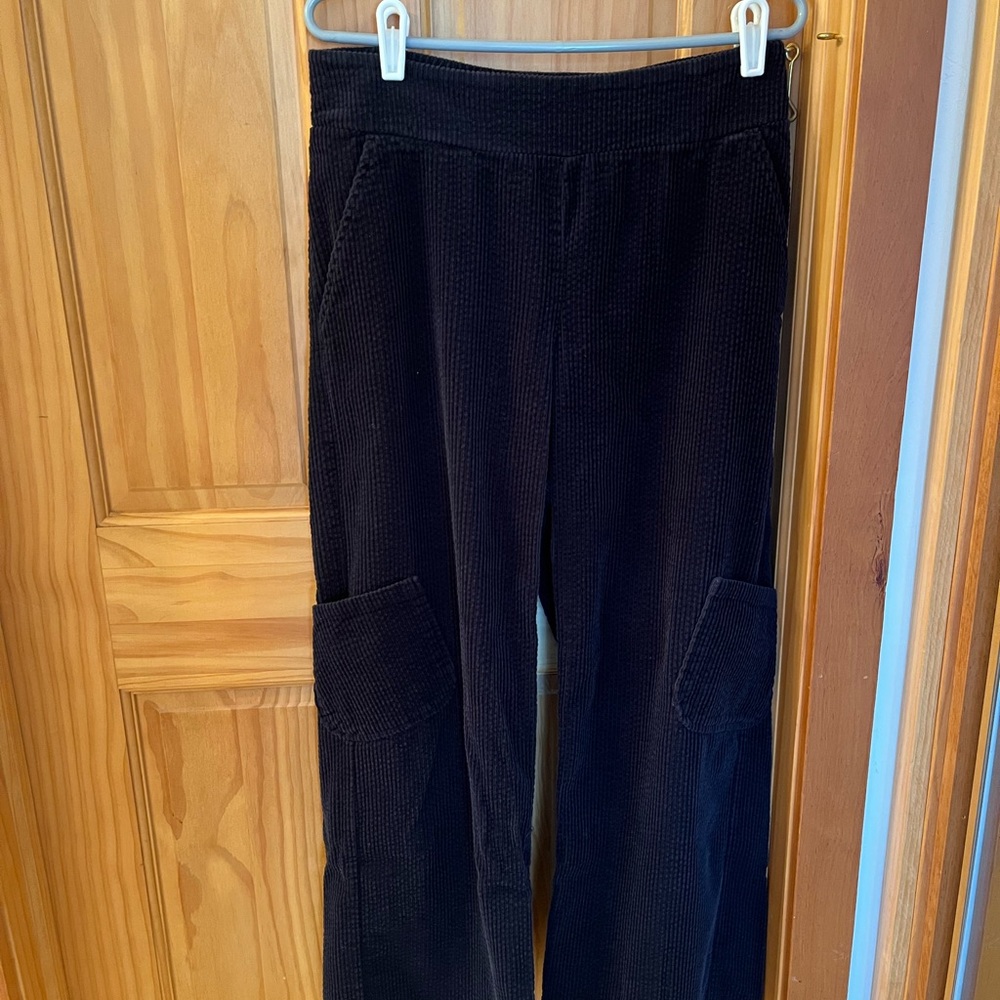 Navy Blue Corduroy Pants with Pockets